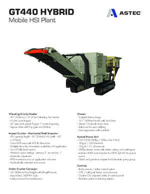 Postrojenja za reciklažu ruševina Astec GT440