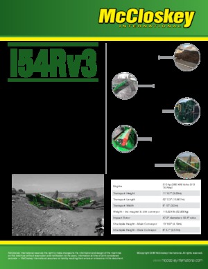 Postrojenja za reciklažu ruševina McCloskey I54R V3