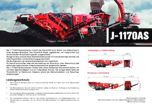 Postrojenja za reciklažu ruševina Terex-Finlay J 1170 AS