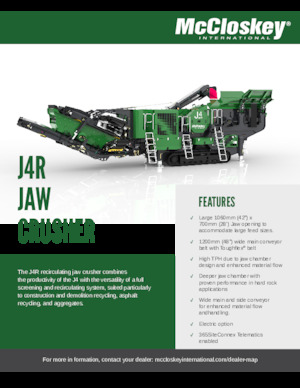 Postrojenja za reciklažu ruševina McCloskey J4R