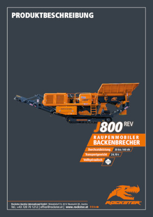 Postrojenja za reciklažu ruševina Rockster J800rev