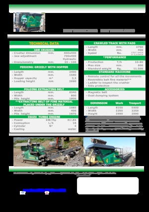 Postrojenja za reciklažu ruševina Komplet LEM TRACK 7040