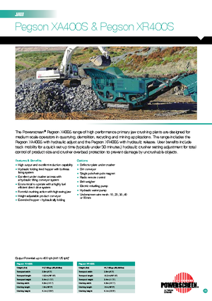 Postrojenja za reciklažu ruševina Powerscreen Pegson XR 400 S