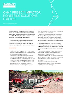 Postrojenja za reciklažu ruševina Sandvik QI441 SDHS