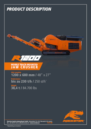 Postrojenja za reciklažu ruševina Rockster R1200