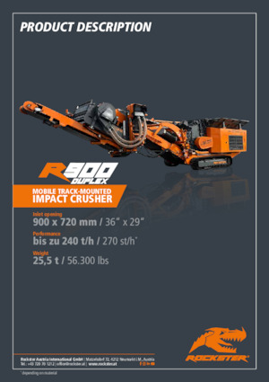 Postrojenja za reciklažu ruševina Rockster R900D