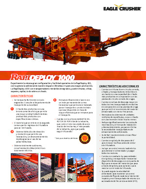 Postrojenja za reciklažu ruševina Eagle Crusher RapiDeploy 1000