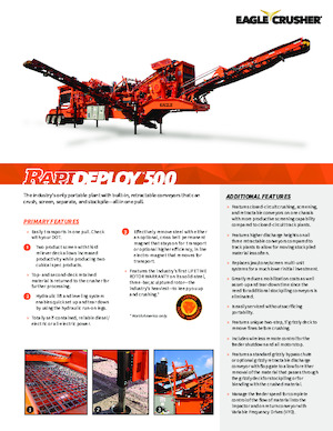 Postrojenja za reciklažu ruševina Eagle Crusher RapiDeploy 500