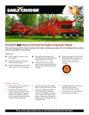 Postrojenja za reciklažu ruševina Eagle Crusher Stealth 500 CC