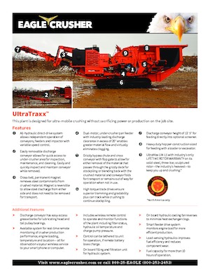 Postrojenja za reciklažu ruševina Eagle Crusher UltraTraxx 