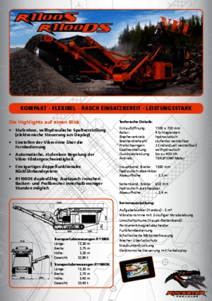 Postrojenja za reciklažu ruševina Rockster R1100S 