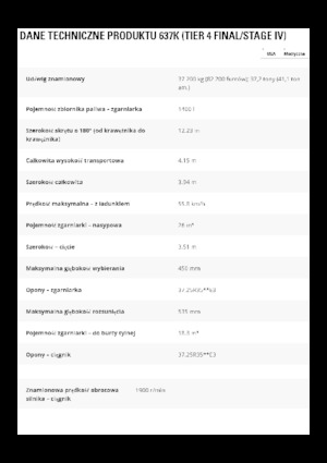 Strugalice Caterpillar 637K