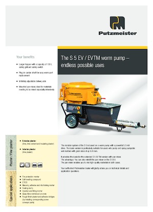 Pumpe za vijčane transportere Putzmeister S 5 EVTM
