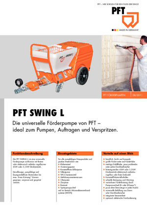 Pumpe za vijčane transportere PFT Swing L 400