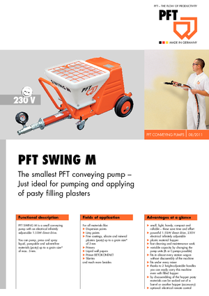 Pumpe za vijčane transportere PFT Swing M FC-230V