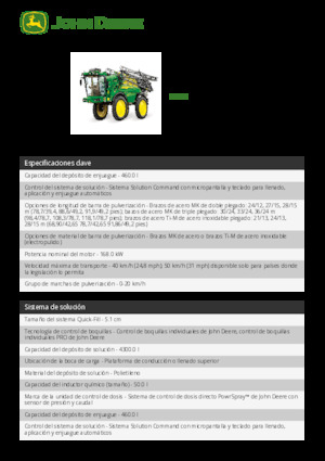Samohodne poljske prskalice John Deere 340M