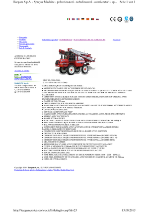 Samohodne poljske prskalice Bargam Mac 2000 ES C