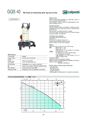 Kanalizacijske pumpe Calpeda GQV 50-8