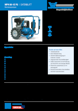 Kanalizacijske pumpe Heide-Pumpen MPH 80-1E FG