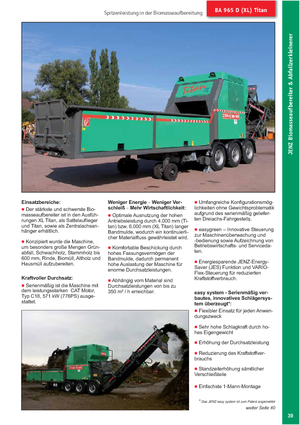 Strojevi za usitnjavanje Jenz BA 965 DXL