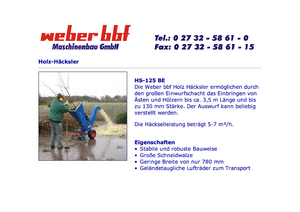 Strojevi za usitnjavanje weber bbf HS 125 BE