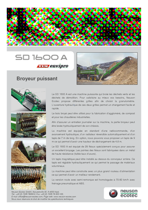 Strojevi za usitnjavanje Neuson-Ecotec SD 1600 A
