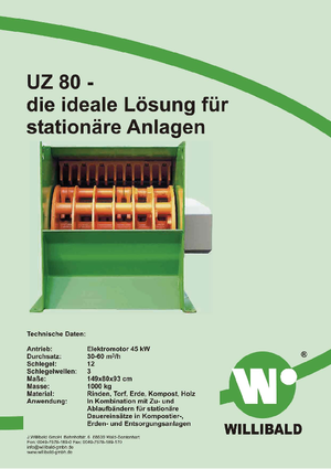 Strojevi za usitnjavanje Willibald UZ 80