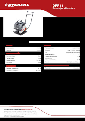 Jednosmjerni vibracioni nabijači ploča Dynapac DFP11