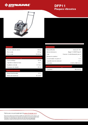 Jednosmjerni vibracioni nabijači ploča Dynapac DFP11