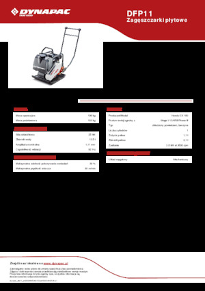 Jednosmjerni vibracioni nabijači ploča Dynapac DFP11