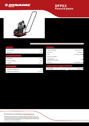 Jednosmjerni vibracioni nabijači ploča Dynapac DFP5X