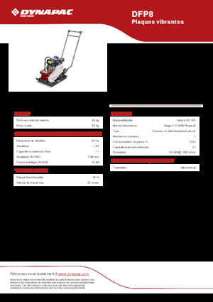 Jednosmjerni vibracioni nabijači ploča Dynapac DFP8
