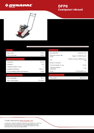 Jednosmjerni vibracioni nabijači ploča Dynapac DFP8