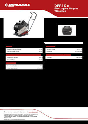 Jednosmjerni vibracioni nabijači ploča Dynapac DFP8X e