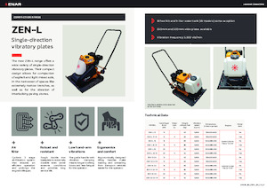 Jednosmjerni vibracioni nabijači ploča Enar ZEN-L 15
