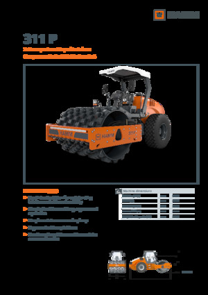 Valjci s jednim bubnjem Hamm 311 P