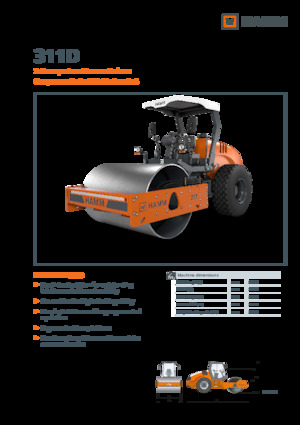 Valjci s jednim bubnjem Hamm 311D