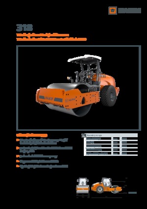 Valjci s jednim bubnjem Hamm 318