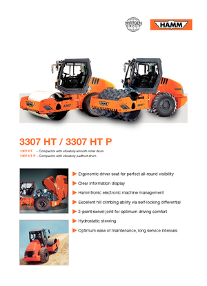 Valjci s jednim bubnjem Hamm 3307 HT-P