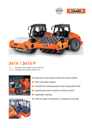 Valjci s jednim bubnjem Hamm 3414 P