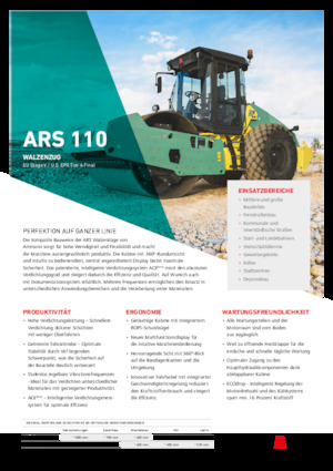 Valjci s jednim bubnjem Ammann ARS 110 PD