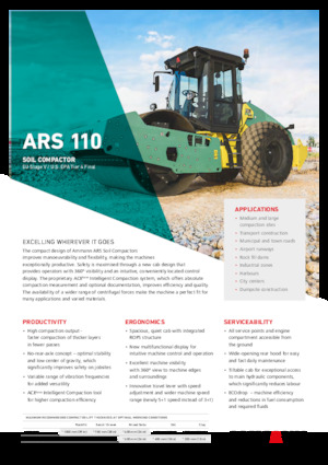 Valjci s jednim bubnjem Ammann ARS 110 PD