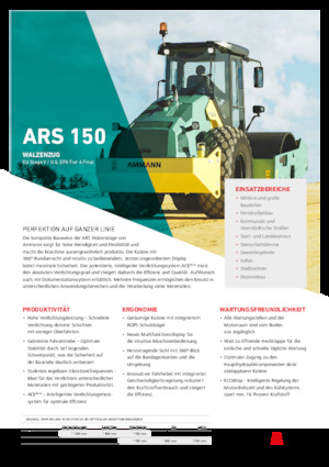 Valjci s jednim bubnjem Ammann ARS 150 PD