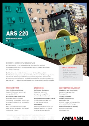 Valjci s jednim bubnjem Ammann ARS 220