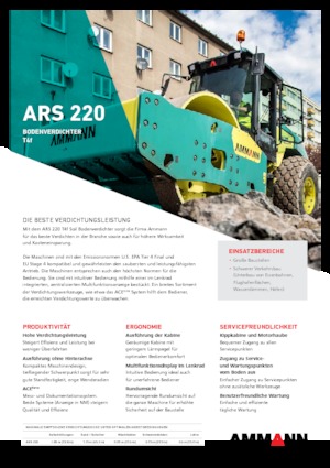 Valjci s jednim bubnjem Ammann ARS 220