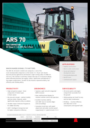 Valjci s jednim bubnjem Ammann ARS 70 PD