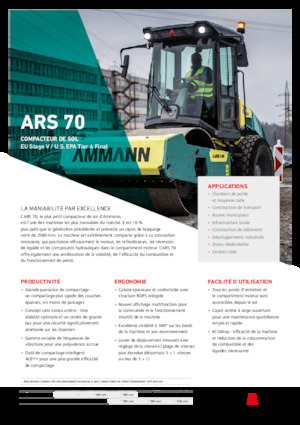 Valjci s jednim bubnjem Ammann ARS 70 PD