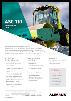 Valjci s jednim bubnjem Ammann ASC 110 HDPD