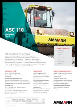 Valjci s jednim bubnjem Ammann ASC 110 PD