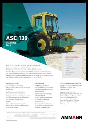 Valjci s jednim bubnjem Ammann ASC 130 D